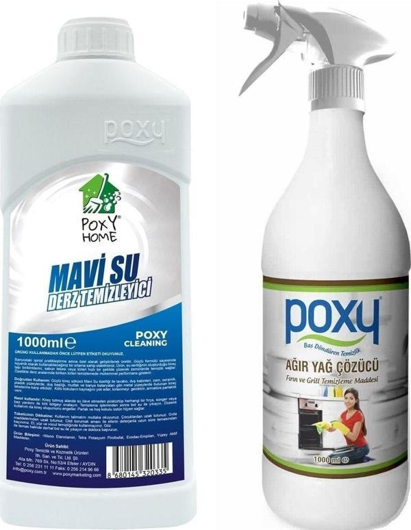 Poxy Ağır Yağ Çözücü 1 Lt & Mavi Su 1 Lt - Image 1