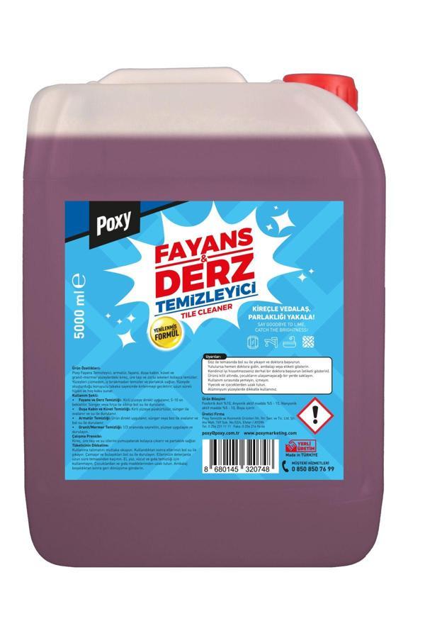 Poxy Banyo Ve Fayans Temizleyici Kireç Çözücü Duşakabin Temizleyici Derz Temizleyici 5 Lt - Image 1