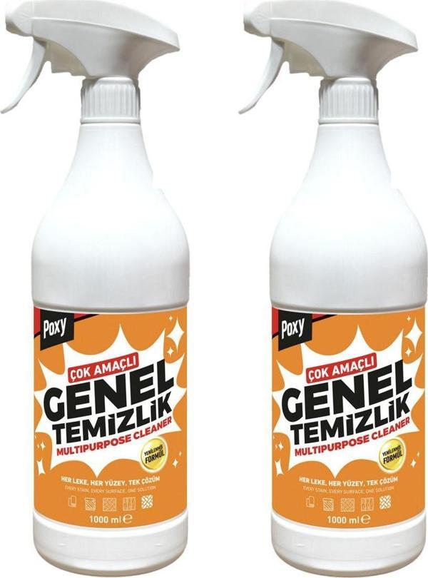 Poxy Genel Temizlik 1Lt X 2 Adet Leke Çıkarıcı Pimapen Halı, Koltuk, Döşeme, Çamaşır Deri, Leke Çıkarıcı - Image 1