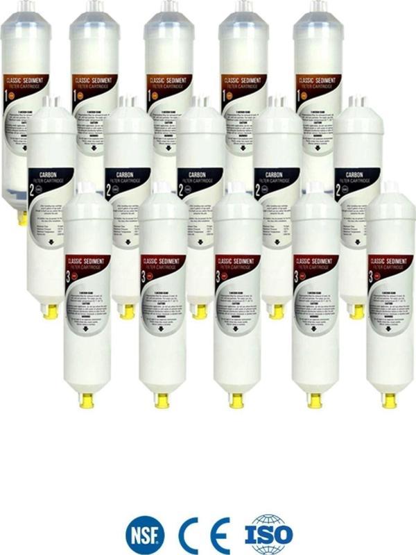 Filter Store Kapalı Kasa Su Arıtma Cihazı Uyumlu Yeni Seri Inline 3 Aşamalı 5 Takım Filtre Seti - Image 1