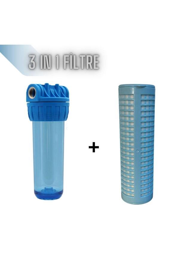 Aquatime Daire Ve Bina Girişi Su Arıtma 3Ü Bir Arada (Yıkanır-Sediment-Silifoz) Filtresi Ve Filtre Kabı - Image 1