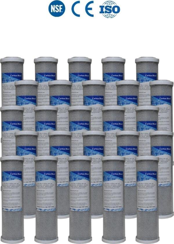 Filter Store Açık Kasa Su Arıtma Cihazı Uyumlu 10'' Inch Cto Blok Karbon Filtre (25 Adet) - Image 1