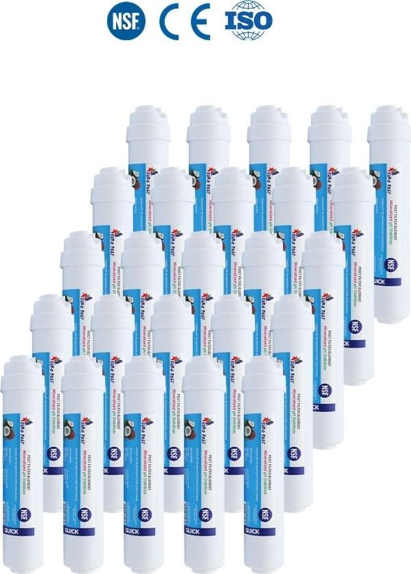 Filter Store Su Arıtma Cihazı Uyumlu Kokonat Bazlı Tatlandırıcı Filtresi 25 Adet Quick Bağlantılı - Image 1
