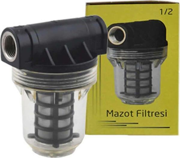 Aquames Yıkanabilir Paslanmaz Küçük Tip Mazot Süzme Filtresi 1/2" - Image 1