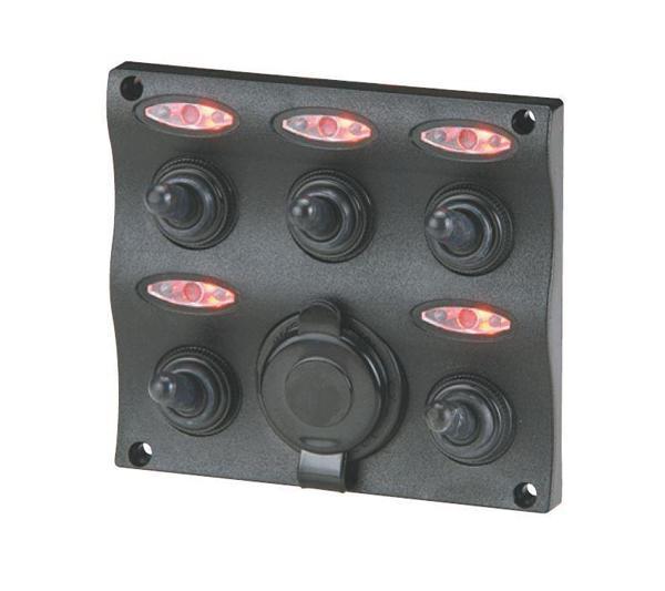 Bfy Switch Panel Çakmak Soketli Ledli  5'li - Image 1