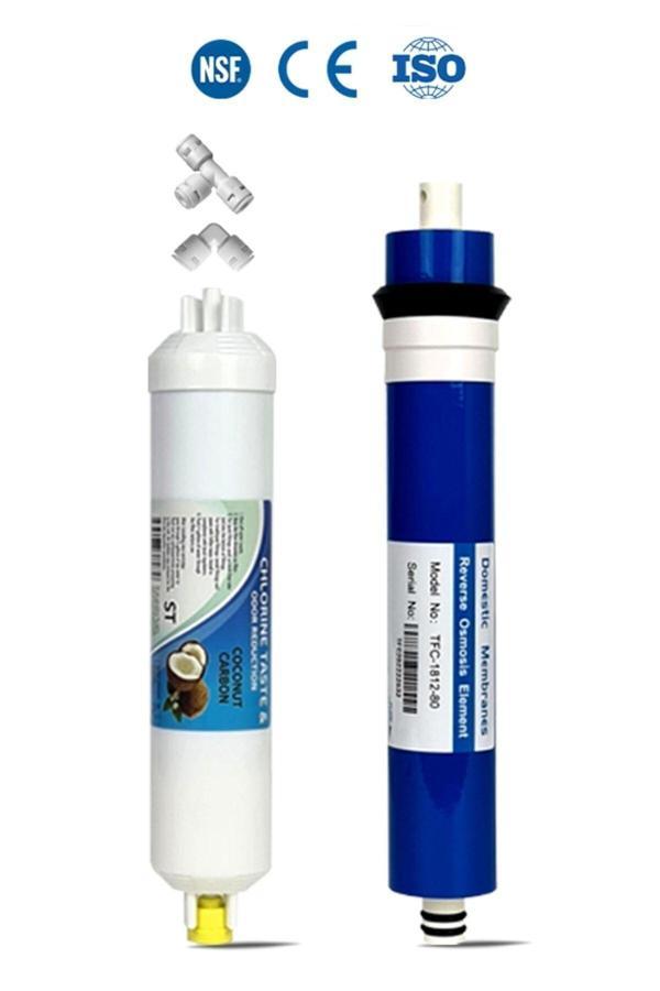 Filter Store Tüm Su Arıtma Cihazlarına Uyumlu Filtre 80 Gpd Domestic Membran Yeni Seri Post Carbon Tatlandırıcı - Image 1