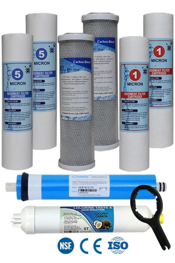 Filter Store Açık Kasa Su Arıtma Cihazı 5 Aşama Yıllık Filtre Bakım Seti (Nsf Onaylı Vontron Membranlı) - Image 1