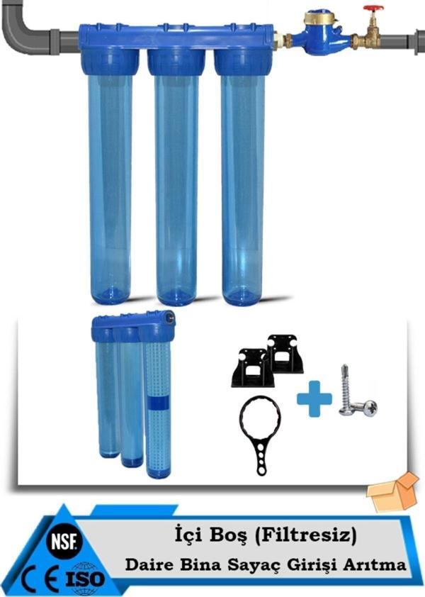Filter Store Daire Bina Sayaç Girişi 20" Inc 3 Aşama Su Arıtma Ve Yumuşatma Sistemi (Filtresiz) - Image 1