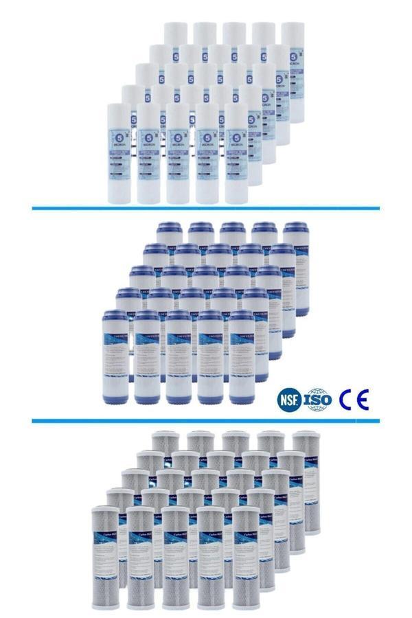 Filter Store Açık Kasa Su Arıtma Cihazı 3 Aşama Çift Karbon Toptan Filtre Seti ( 25 Takım ) - Image 1