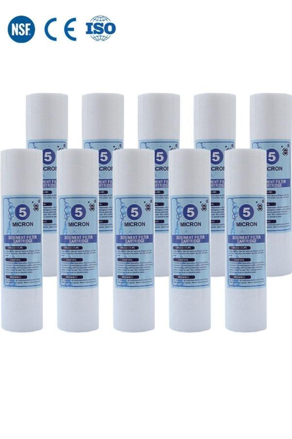 Filter Store Açık Kasa Su Arıtma Cihazı 10 Inc 5 Mikron Sediment Spun Filtre ( 10 Adet ) - Image 1