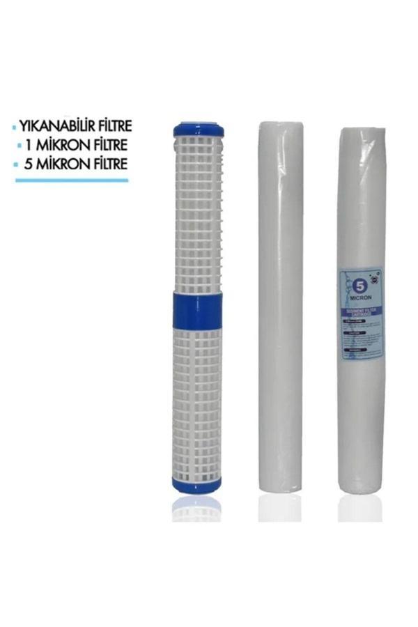 Filter Store Daire Bina Girişi 20'' Inch 3 Aşama Yedek Filtre Seti Yık-1M-5M - Image 1