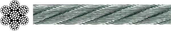 Krom 7x19 Yumuşak Çelik Halat  50mt-6mm - Image 1