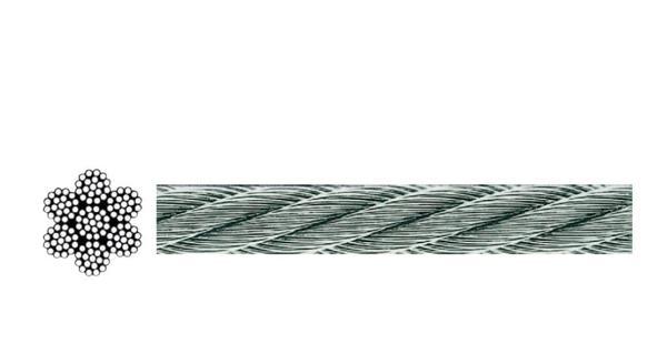 Krom 7x19 Yumuşak Çelik Halat  6mm-100mt - Image 1