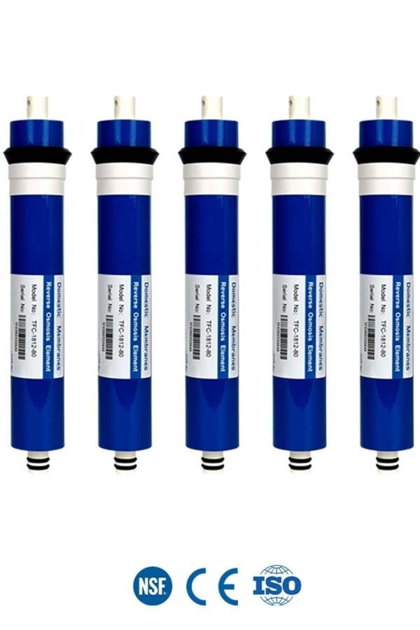 Filter Store Su Arıtma Cihazı Uyumlu Yeni Nesil 80 Gpd Domestic Membran Yüksek Sarım Teknolojili 5 Adet - Image 1