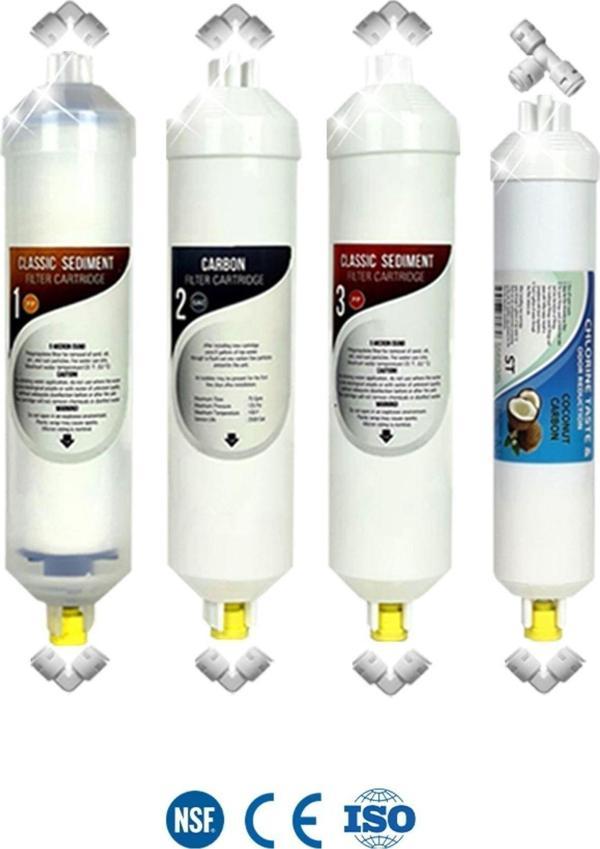 Filter Store Kapalı Kasa Su Arıtma Cihazı Uyumlu Yeni Seri 4 Aşamalı Avantajlı Inline Filtre Seti - Image 1