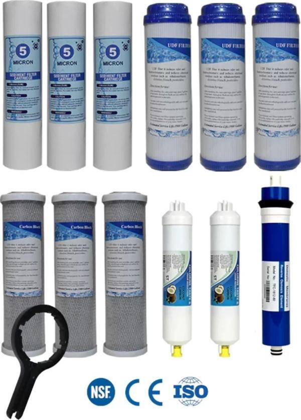 Filter Store Açık Kasa Su Arıtma Cihazı Uyumlu 80 Gpd Domestic Membran 5 Aşamalı Çift Karbonlu Ekonomik Paket - Image 1