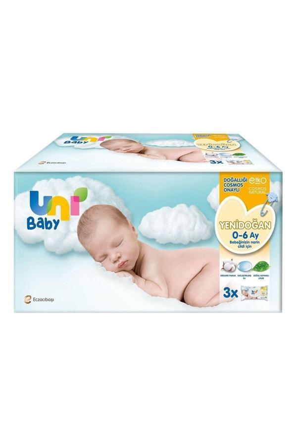 Uni Baby Yenidoğan Islak Havlu Mendil 3Lü 120 Yaprak - Image 1