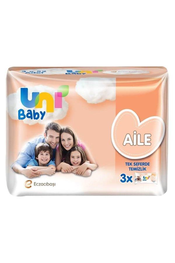 Uni Baby Aile Islak Havlu Mendil 3Lü 156 Yaprak - Image 1