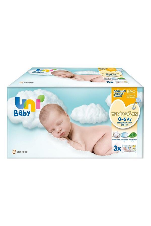Uni Baby Yenidoğan Islak Havlu Mendil 3Lü 120 Yaprak - Image 1