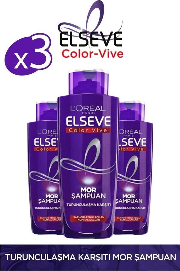 Elseve 3'Lü Turunculaşma Karşıtı Mor Şampuan 200 Ml Seti - Image 1