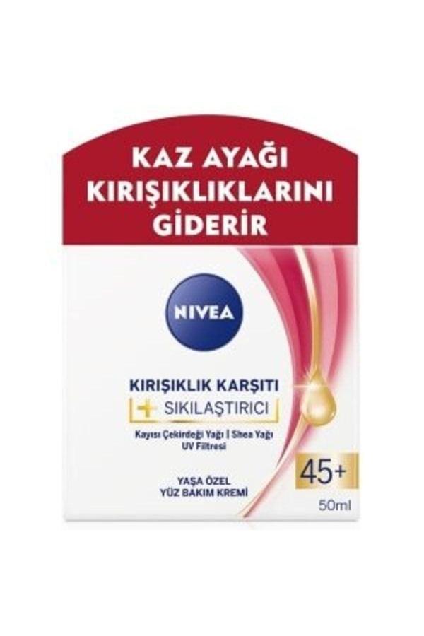 Nivea Kırışıklık Karşıtı + Sıkılaştırıcı Krem 45+ Yaş 50 Ml - Image 1