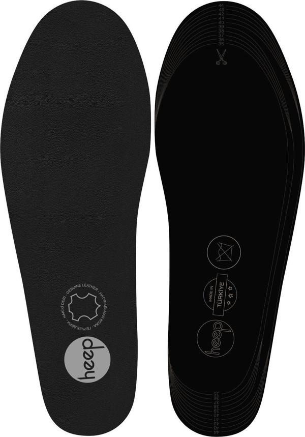 Heep Hakiki Deri Ve Anatomik Siyah 35-45 Numara Ayakkabı İç Tabanlığı - Image 1