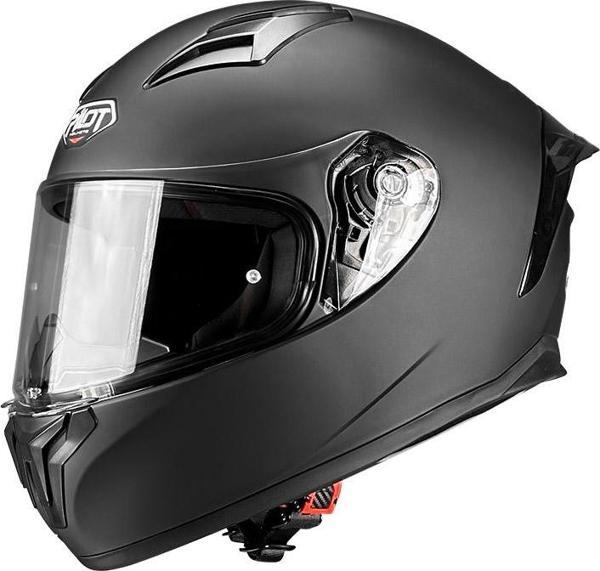 Pilot Flex SV Mat Siyah Kapalı Motosiklet Kaskı - Image 1