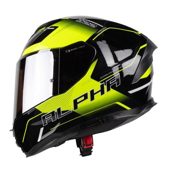 Pilot Alpha SV Siyah Sarı Kapalı Motosiklet Kaskı - Image 1