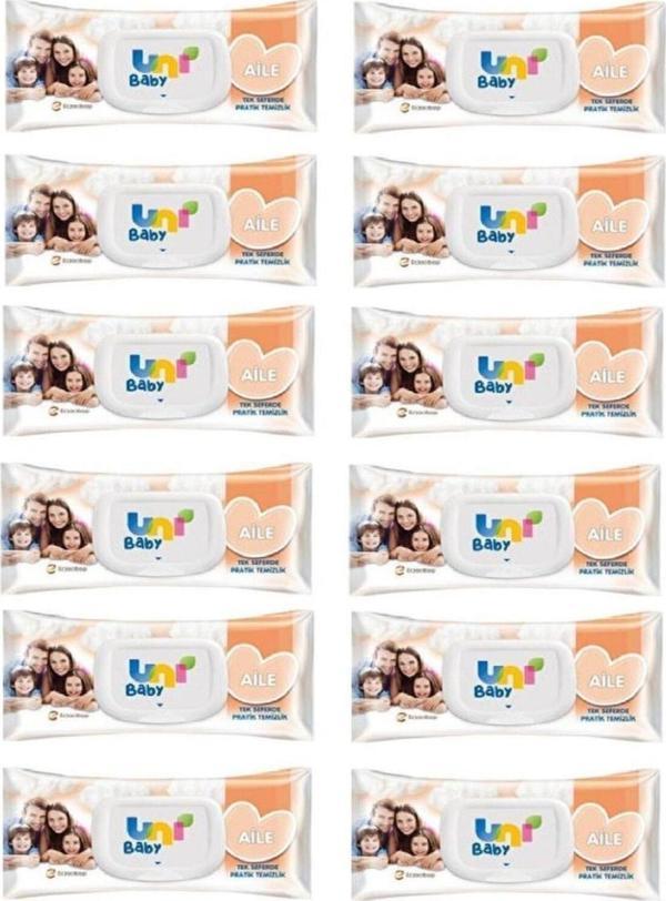 Uni Baby Aile Islak Mendili 90'Lı / 12 Adet - Image 1