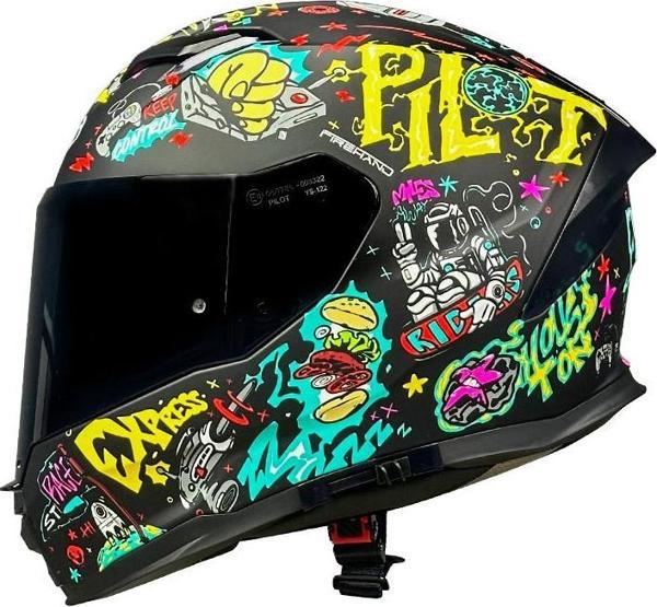 Pilot Alpha SV Future Black Kapalı Motosiklet Kaskı - Image 1