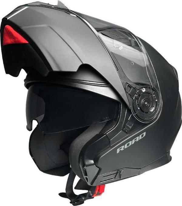 Pilot Road SV Mat Siyah Çene Açılır Motosiklet Kaskı - Image 1