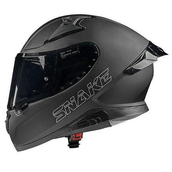 Pilot Snake SV Mat Siyah Kapalı Motosiklet Kaskı - Image 1