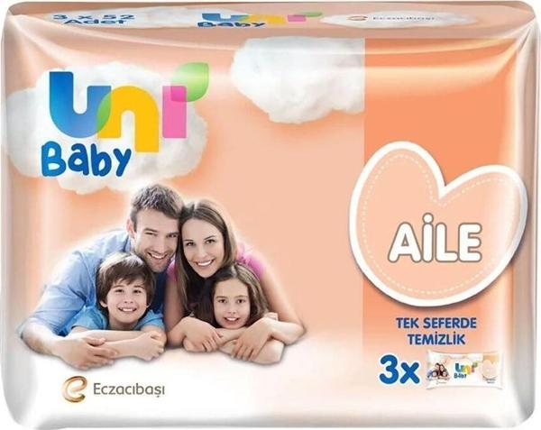 Uni Baby Aile Islak Mendil 3X52 Adet - Image 1