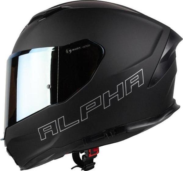 Pilot Alpha SV Mat Siyah Kapalı Motosiklet Kaskı - Image 1