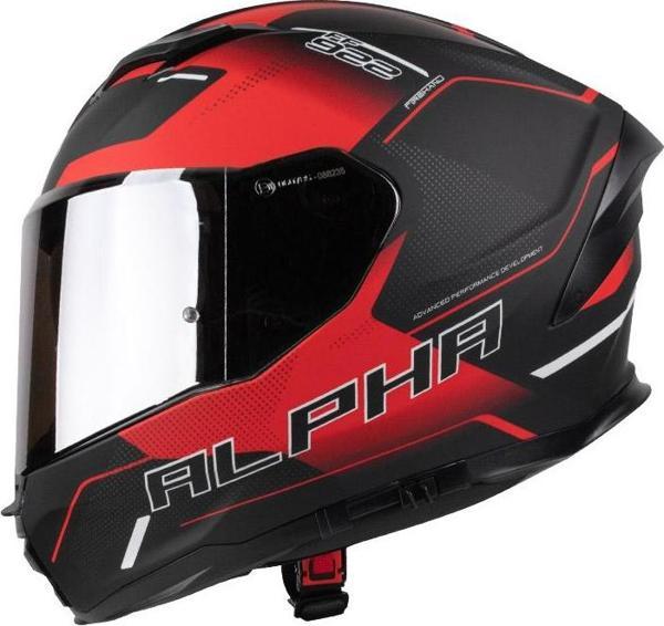 Pilot Alpha SV Kırmızı Siyah Kapalı Motosiklet Kaskı - Image 1