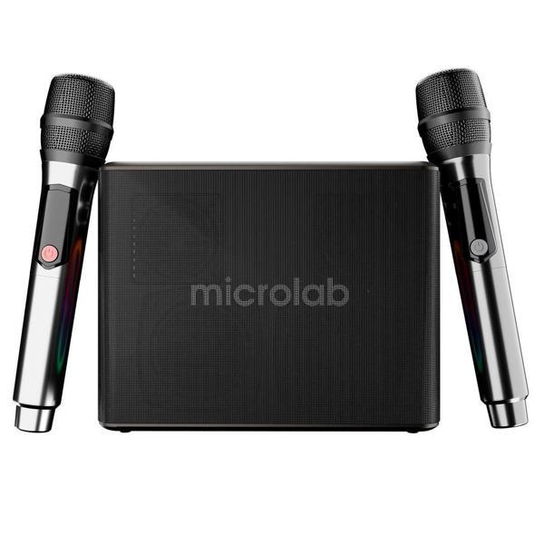 Microlab M60 Vega 100W RGB 2 Adet Kablosuz Mikrofonlu Bluetooth Karaoke Hoparlör (15.000mAh Batarya) - Image 1