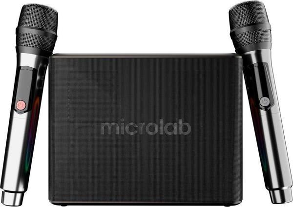 Microlab M60 Vega 100W RGB 2 Adet Kablosuz Mikrofonlu Bluetooth Karaoke Hoparlör (15.000mAh Batarya) - Image 1