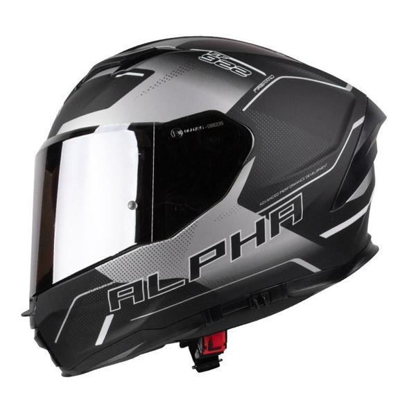 Pilot Alpha SV Mat Siyah Gri Kapalı Motosiklet Kaskı - Image 1