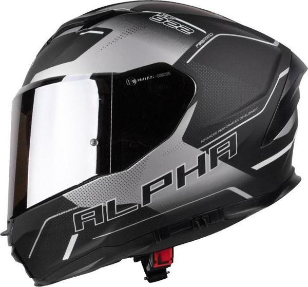 Pilot Alpha SV Mat Siyah Gri Kapalı Motosiklet Kaskı - Image 1