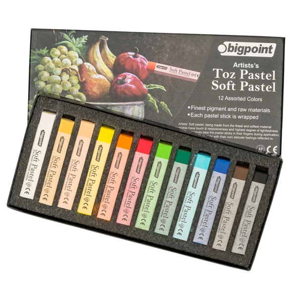 Bigpoint Artists's Toz(Soft) Pastel Boya 12 Renk - Image 1