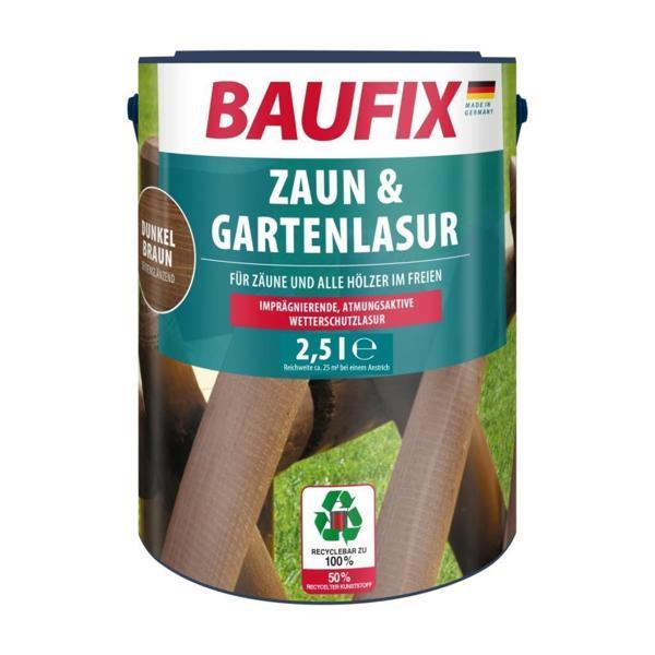 Baufix Zaun & Gartenlasur Su Bazlı Ahşap Koruyucu 2,5lt  Teak - Image 1
