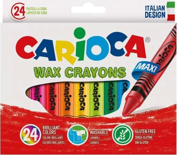 CARİOCA 42390 JUMBO YIKANABİLİR PASTEL BOYA 24 RENK - Image 1