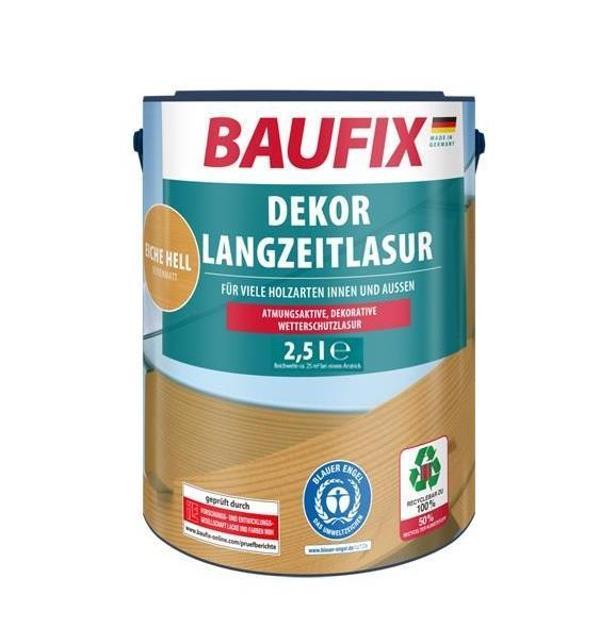 Baufix Dekor Langzeitlasur Su Bazlı Ahşap Verniği 2,5lt Teak - Image 1
