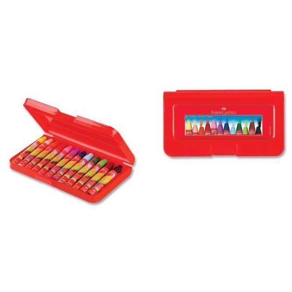 Faber Castell Plastik Kutulu Altıgen Pastel Boya 12'li - Image 1