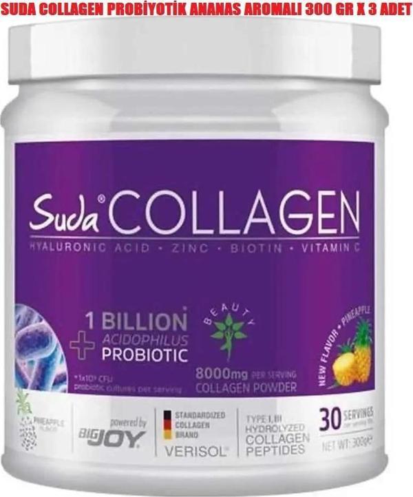 SUDA COLLAGEN PROBİYOTİK ANANAS AROMALI 300 GR X 3ADET - Image 1