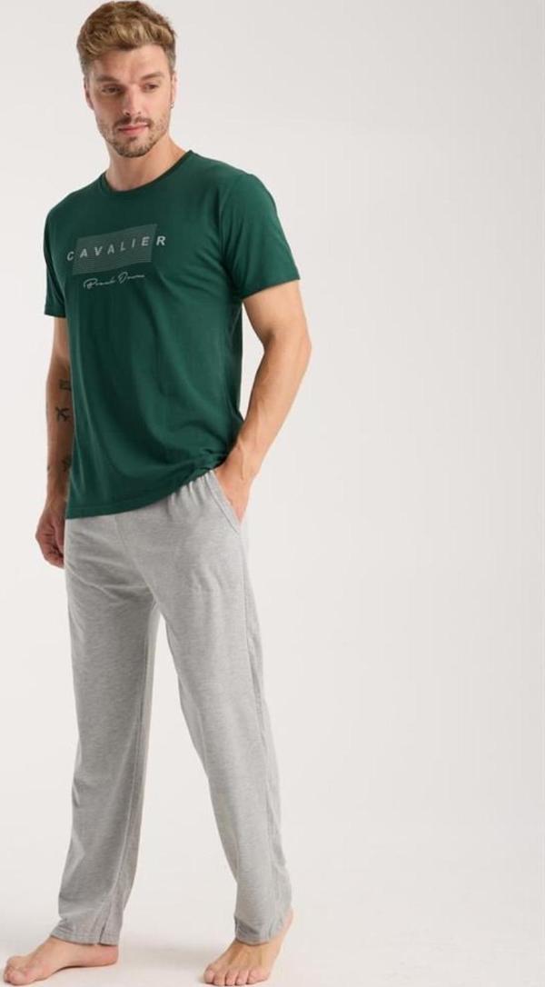 Celira Erkek Yeşil Kısa Kol Pijama Takımı - Image 1