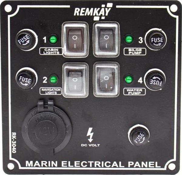 Remkay 12V İzoleli Çakmaklı Switch Panel 4lü - Image 1