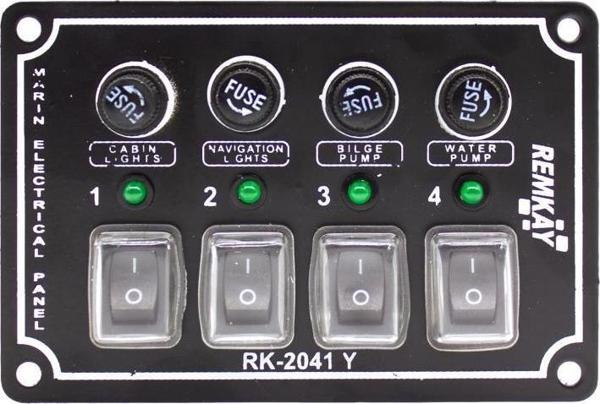 Remkay 12V İzoleli Yatay Switch Panel 6lı - Image 1