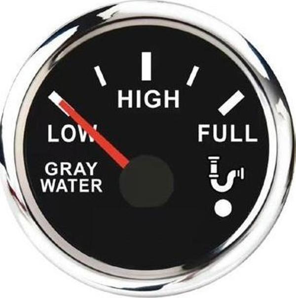 Mors Lavabo (Gri) Su Göstergesi 12/24v  Siyah - Image 1