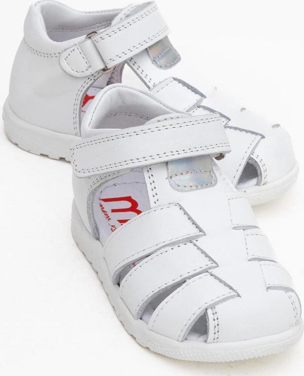 mnpc Kız Çocuk Beyaz Hakiki Deri Günlük İlk Adım Ayakkabı - Image 1